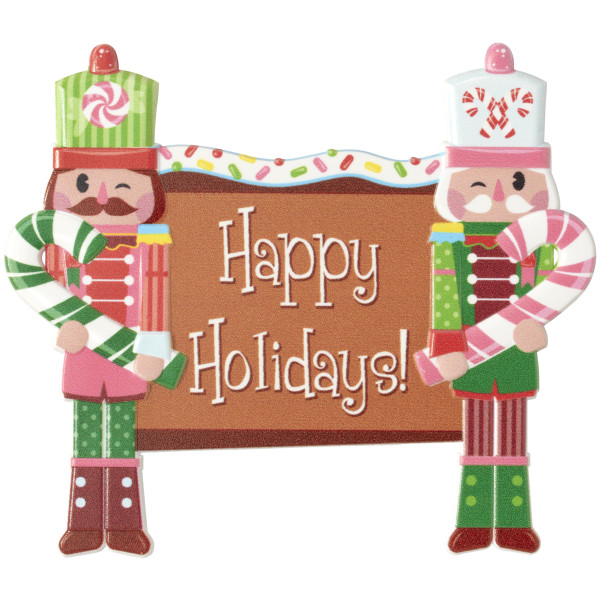 Happy Holidays Nutcracker Layon 12 CT