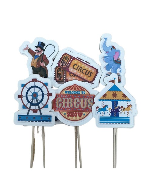 Circus Cupcake Picks 12 CT