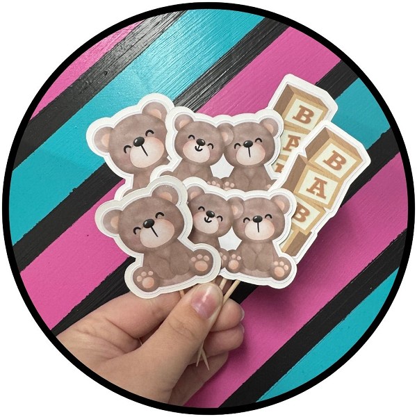 Baby Bear Cupcake Picks 12 CT