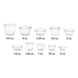 .75 OZ Disposable Plastic Portion Cups 2500 CT