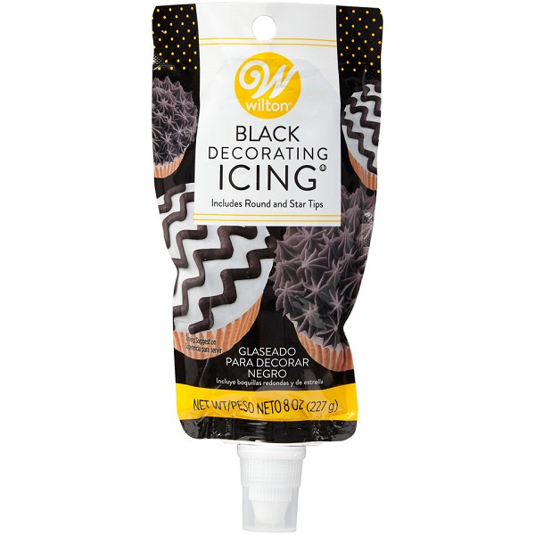 Black Icing Pouch w/tips 8 OZ