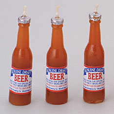 Beer Bottle Novelty Candles 6 CT