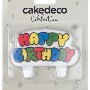 Big “Happy Birthday” Candle 4″  12 CT