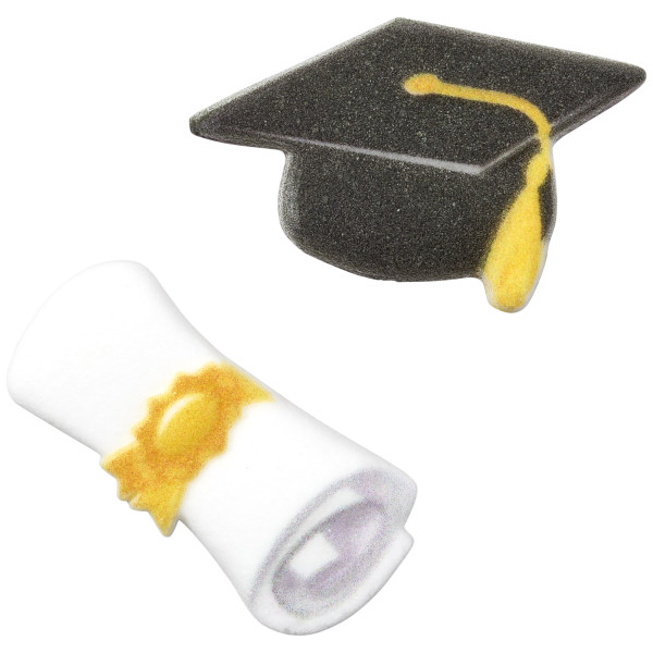Graduation Cap & Scroll Dec-Ons 168 CT (NO RED 3)