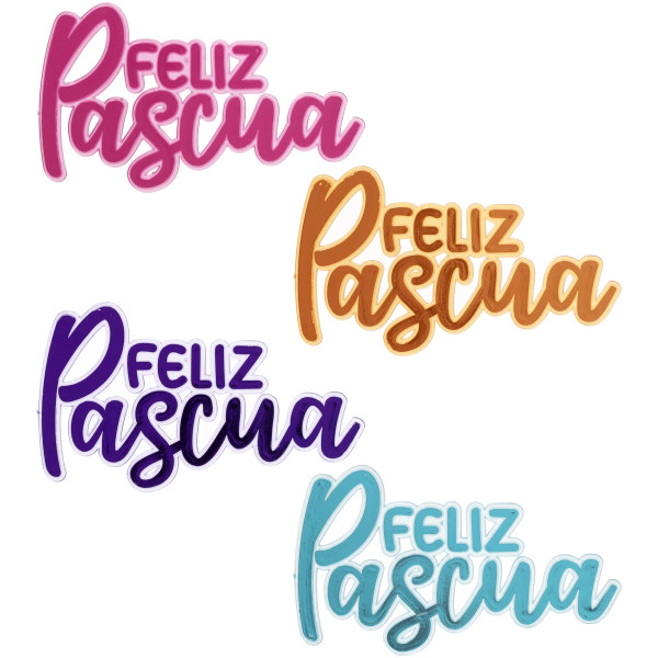 Feliz Pascua (Happy Easter) Foil Layon 12 CT