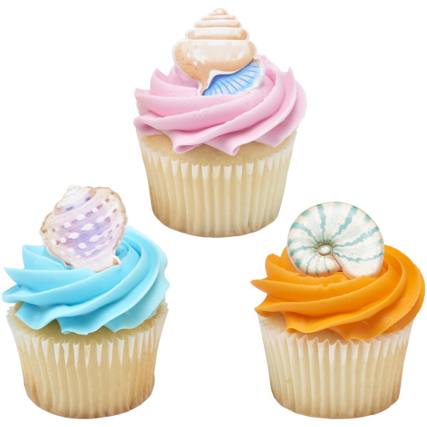 Seashell Cupcake Rings 144 CT