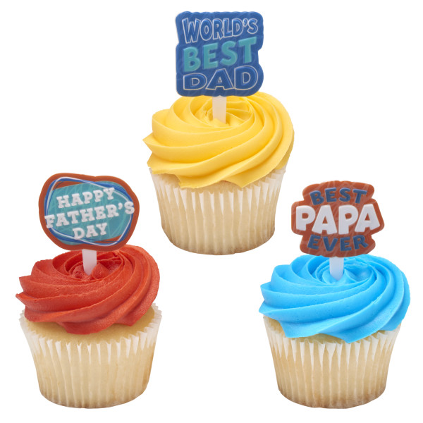 World's Best Dad Assortment Cupcake Rings 144 CT