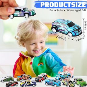 Mini Pull Back Toy Cars Bulk Pull Back Die Cast Race Cars Party Favors for Boys Girls Christmas Party Favor Return Gift Goodie Bag Stuffer Classroom Carnival Gift  12 CT