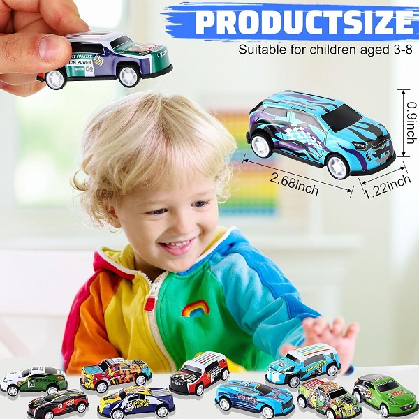 Mini Pull Back Toy Cars Bulk Pull Back Die Cast Race Cars Party Favors for Boys Girls Christmas Party Favor Return Gift Goodie Bag Stuffer Classroom Carnival Gift 12 CT