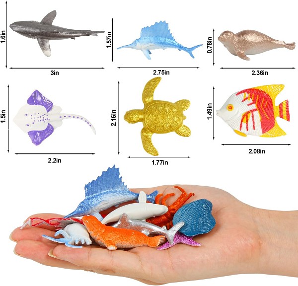 Sea Creatures Assorted Toys 12 CT