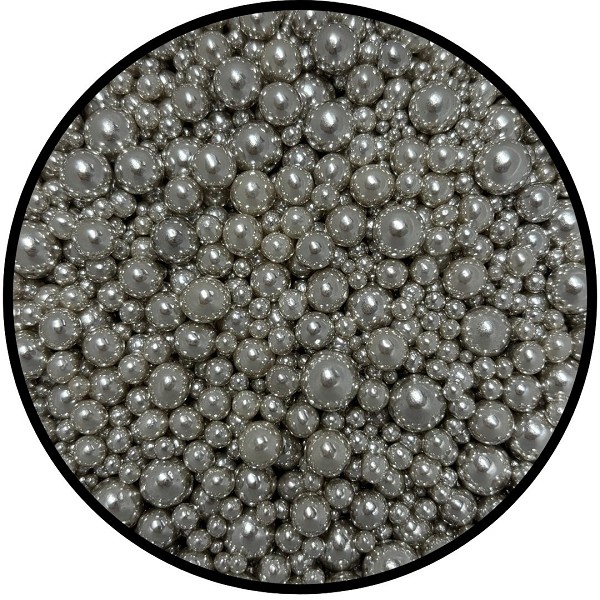 Silver Dragees Mix Sizes 3 OZ