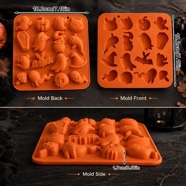 Halloween Silicone Mold 16 Cavities Each