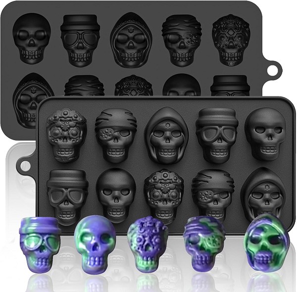 Skull Mold 10 Cavities (5 Shapes) Each - Image 2