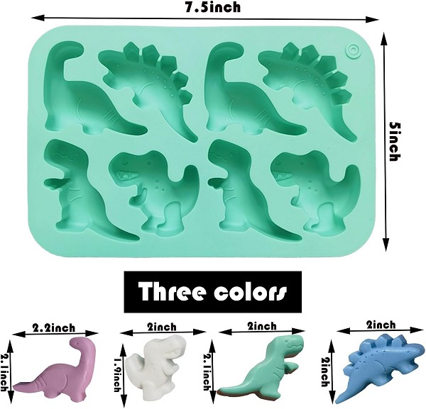 Dinosaur Mold 8 Cavities Each