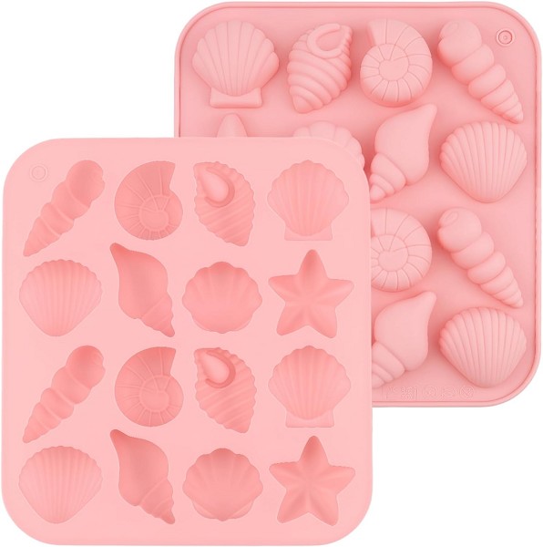 Seashells and Starfish Silicone Mold 16 Cavities Each