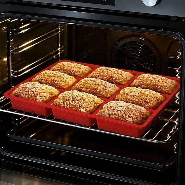 Mini Loaf Pans Silicone Mold 9 Cavities Each