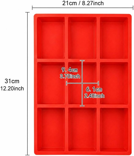 Mini Loaf Pans Silicone Mold 9 Cavities Each - Image 2