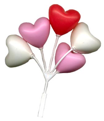 Balloon Cluster Hearts 4 1/2" 36 CT