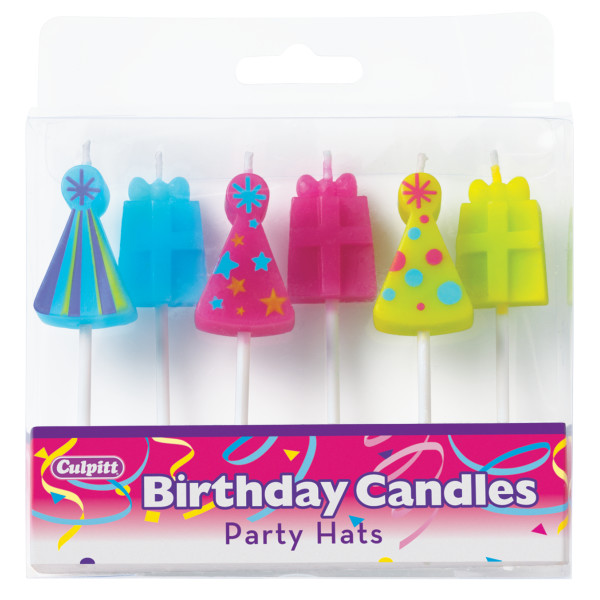 Party Hat Candles 6 Set