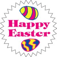 Happy Easter Starburst Labels 250 CT