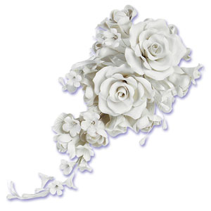 Rose White Spray GP Large 2 CT