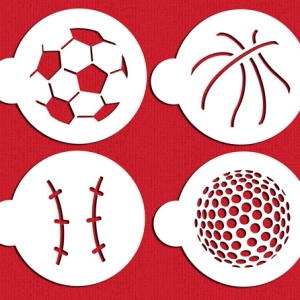 Stencil Sports Ball Large 4 CT
