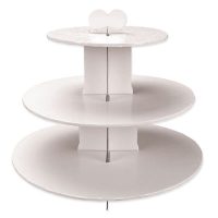 Single Use White RD 3 Tier Stand 6 CT