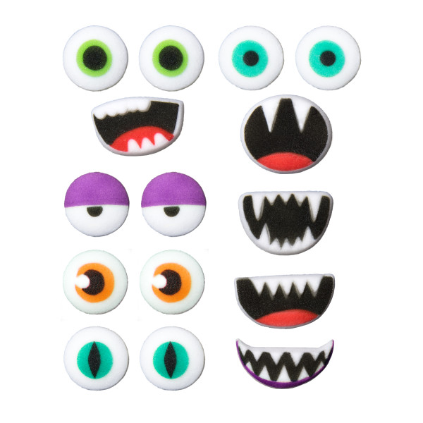 Monster Face Assorted Dec-Ons 130 CT