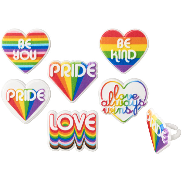 Love Alyways Wins (Pride) Cupcake Rings 144 CT