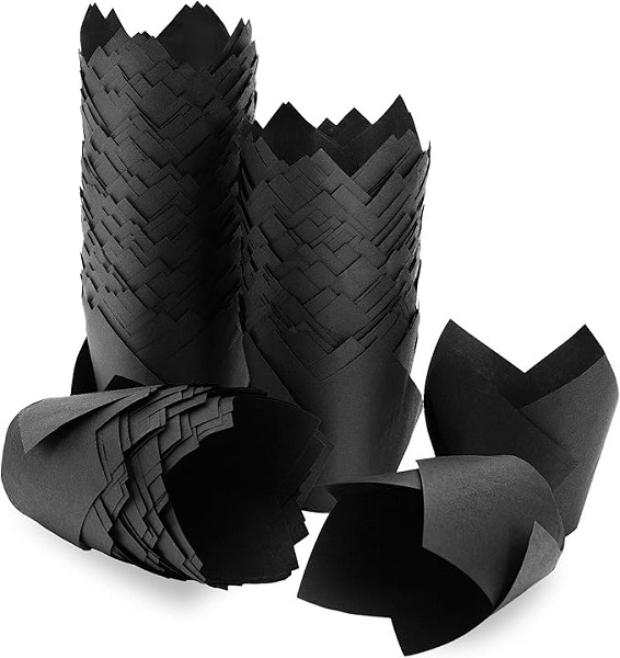 Black Tulip Cup 2" Base 1.5" to 3.2" 200 CT
