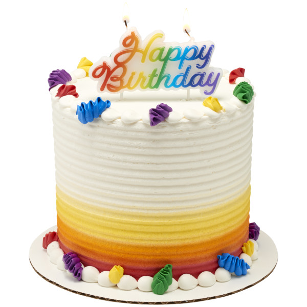Happy Birthday Bright Shaped Candle 6 CT - Image 2
