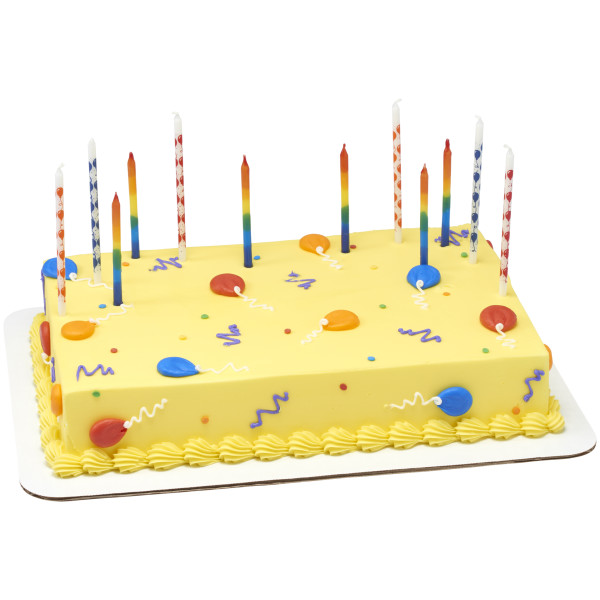 Primary Balloon Print Candle 6 CT - Image 2