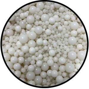 Sugar Pearls White Mix Sizes 3 OZ
