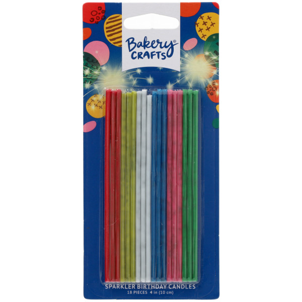 Multi Color Sparkler Candles 4" 18 candles per pack 12 CT